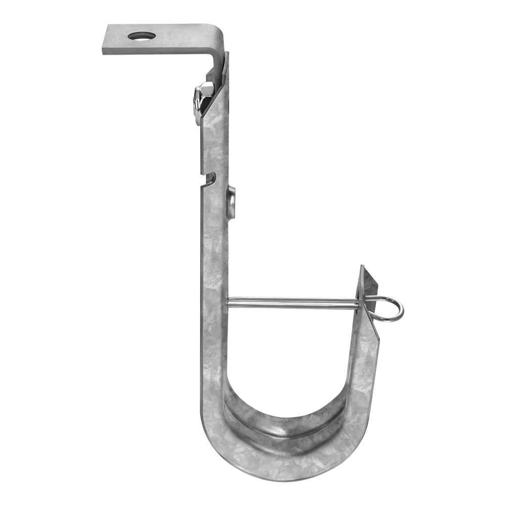 1-5/16" Ceiling Mount J Hook with Retaining Clip, 50-Pack
