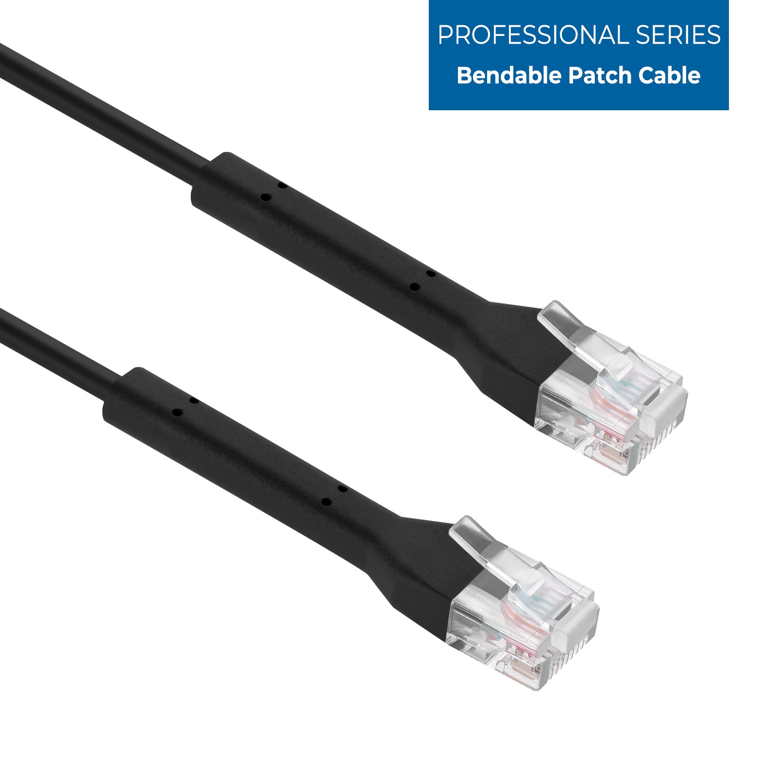 Img for product 3Ft Cat6A UTP Bendable Slim Ethernet Network Cable 28AWG Black