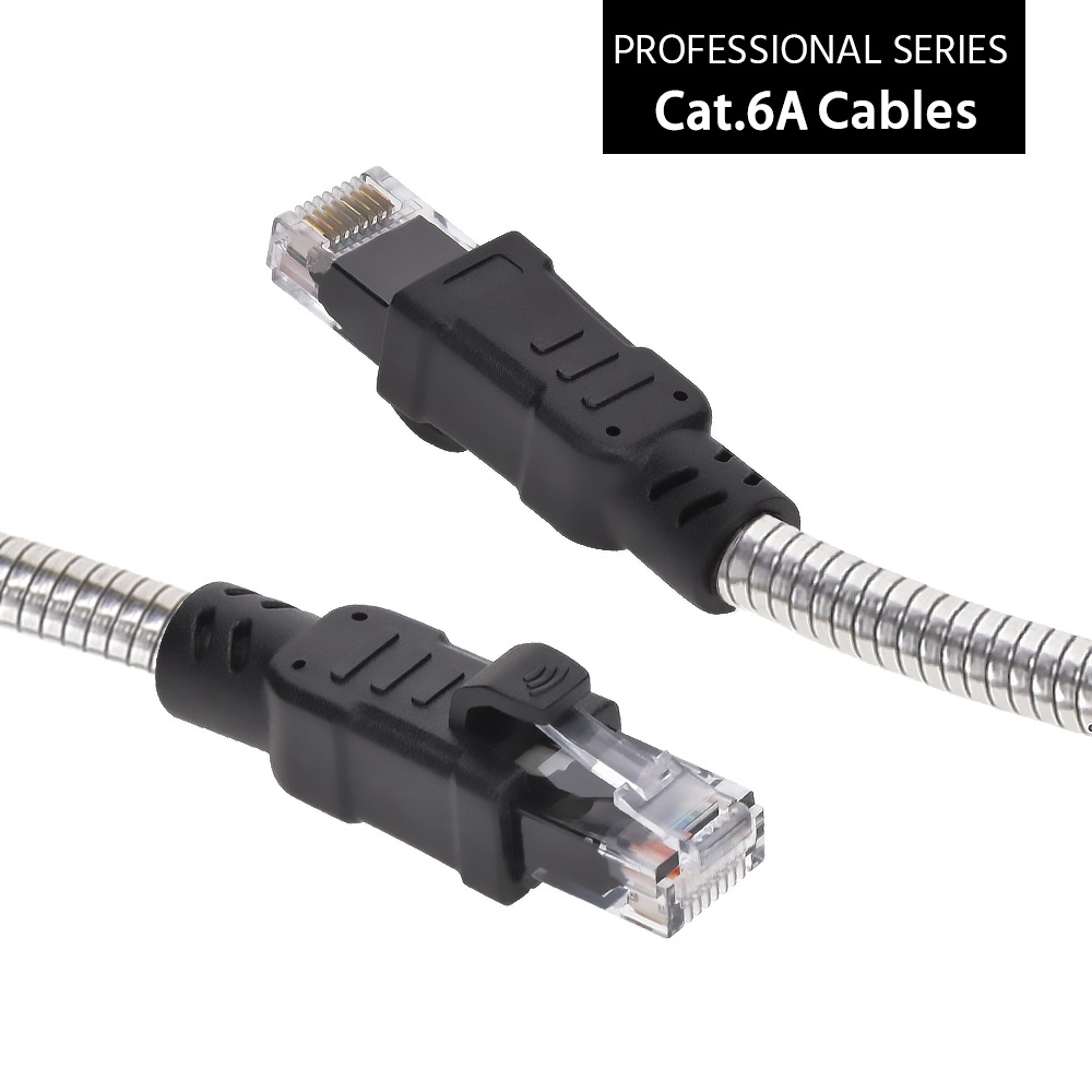 5FT CAT.6A Patch Cable Armored Anti-Rodent 24AWG