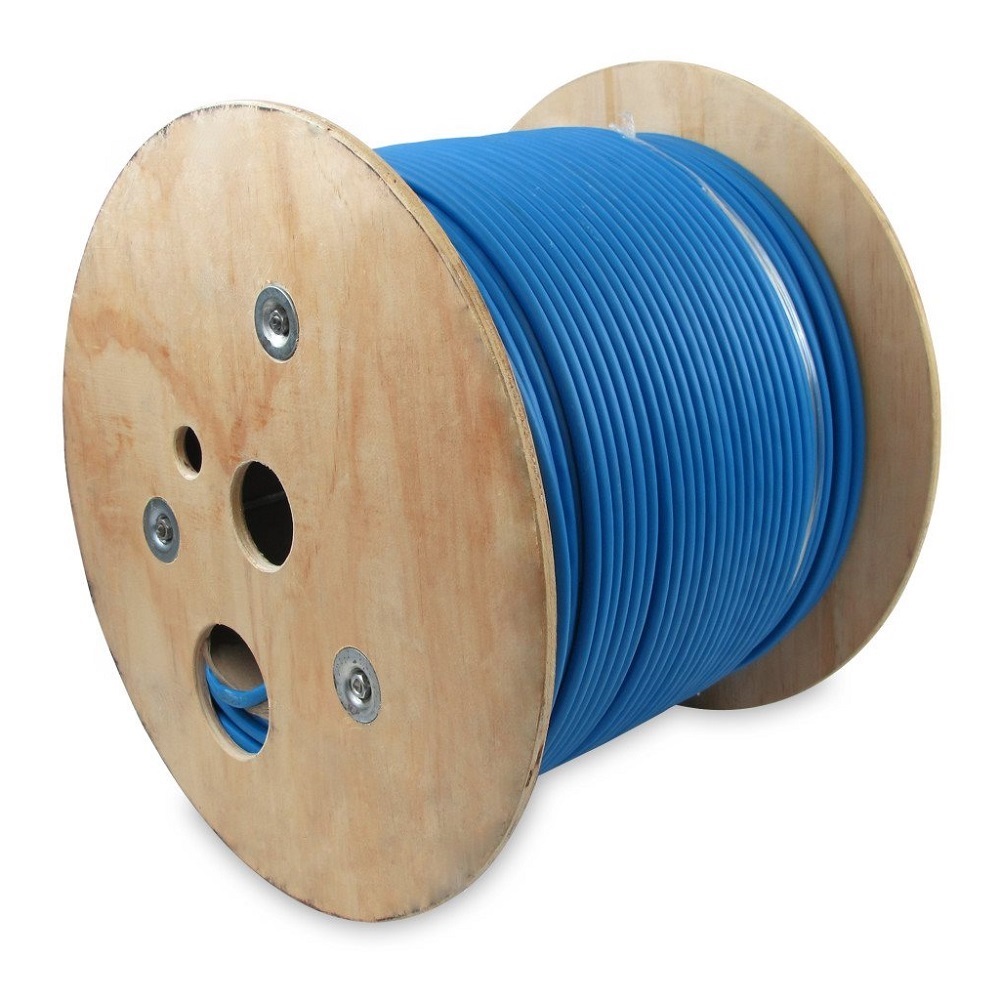 1000Ft Cat.6 A Solid Shielded Cable Plenum Blue