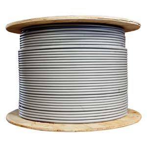 1000Ft Cat.6A 10G Solid Wire Bulk Cable Gray