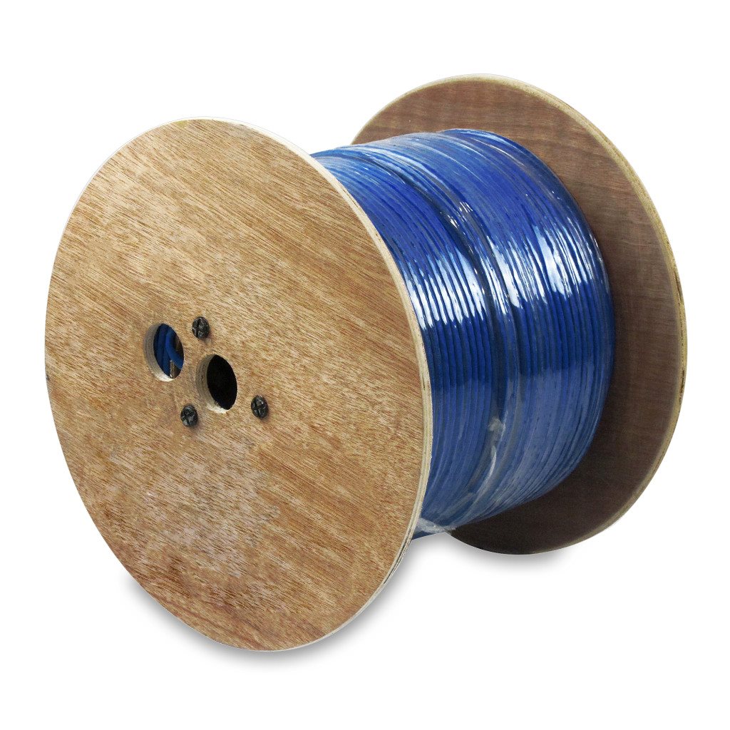 1000Ft Cat.6 Shielded Solid Cable Plenum w/Spline (CMP) Blue