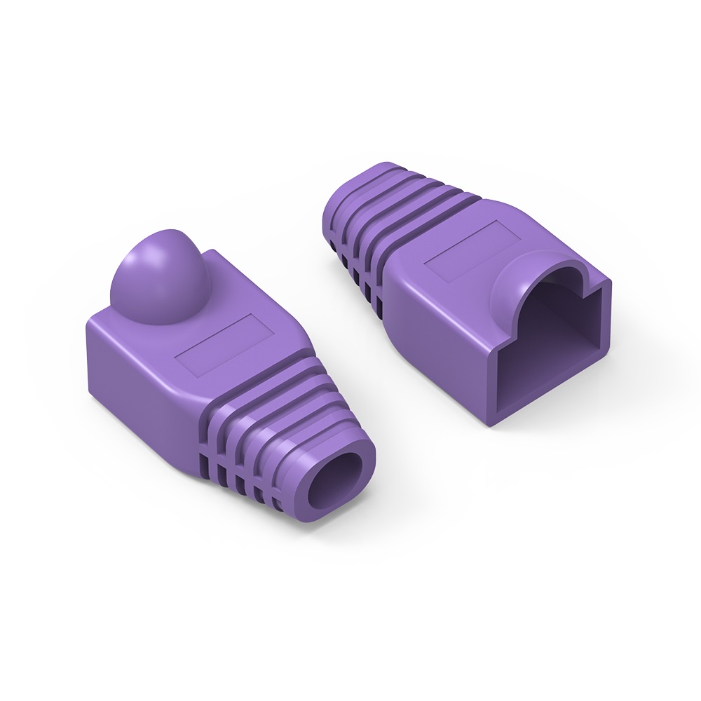 Color Boots for RJ45 Plug Purple 100pk