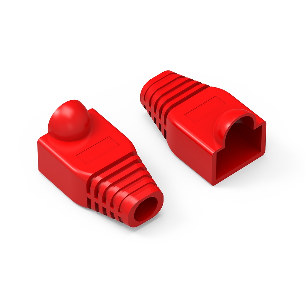 Color Boots for RJ45 Plug Red 100pk