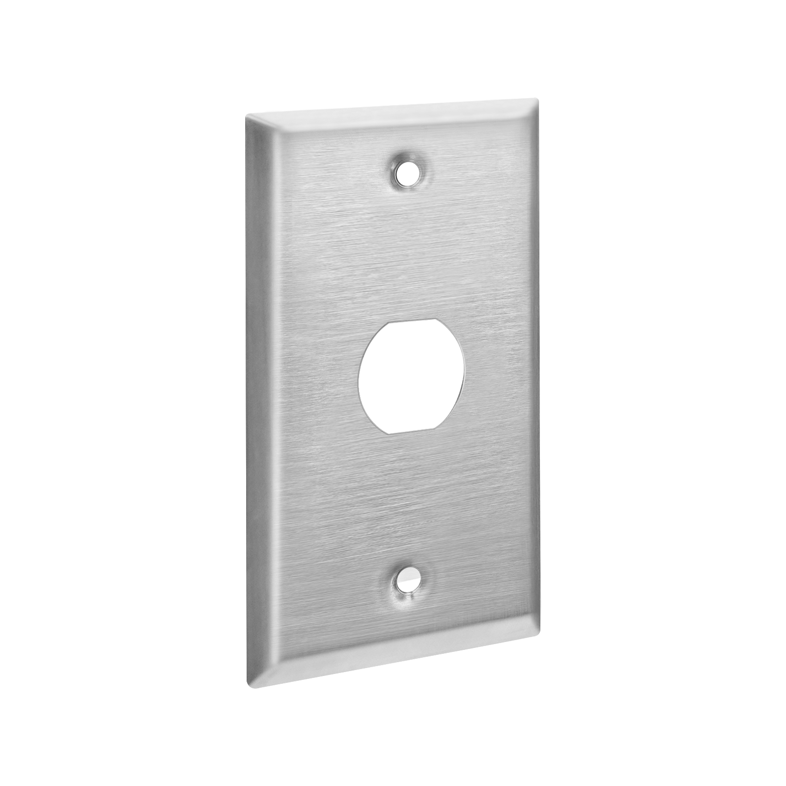1-Port Single Gang Stainless Steel Wallplate with Water Seal