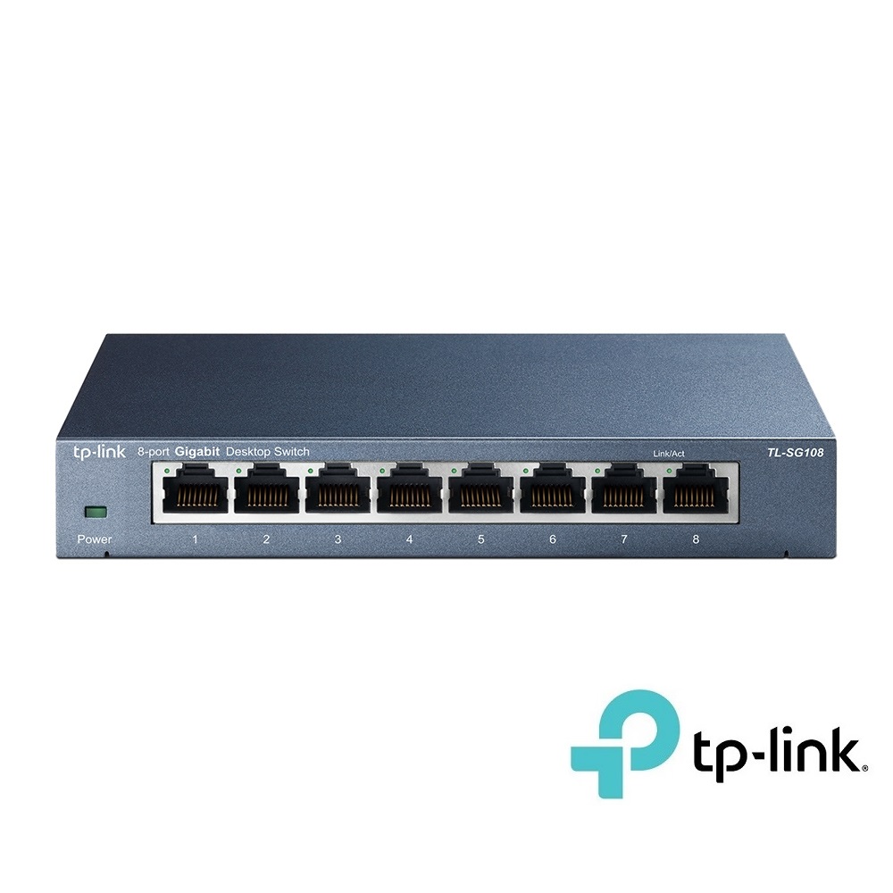 8-Port 10/100/1000Mbps Desktop Metal Switch (TP-Link SG108)
