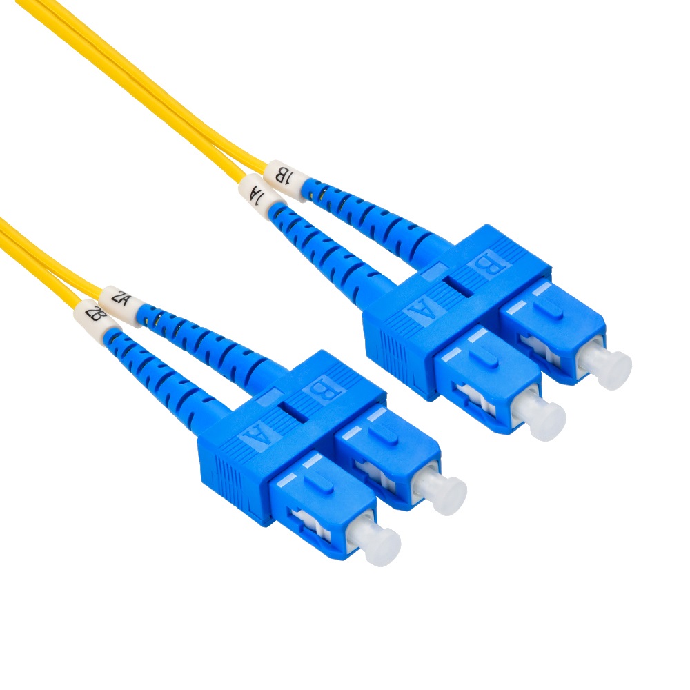 1m SC/UPC-SC/UPC Singlemode Duplex OFNR 2.0mm Fiber Optic Patch Cable