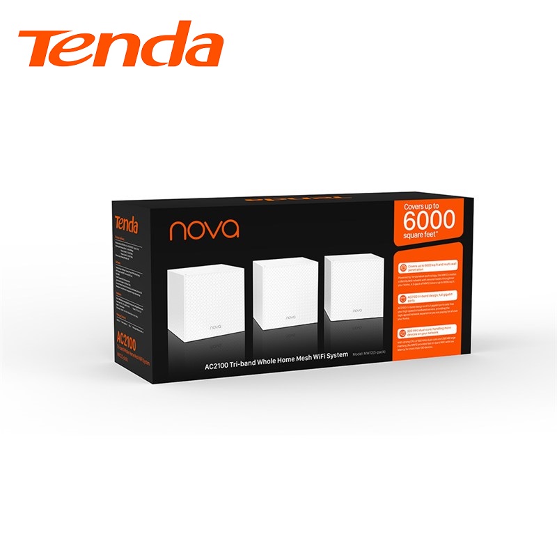 AC2100 Tri-band Whole Home Mesh WiFi System Tenda nova MW12 (3-Pack)