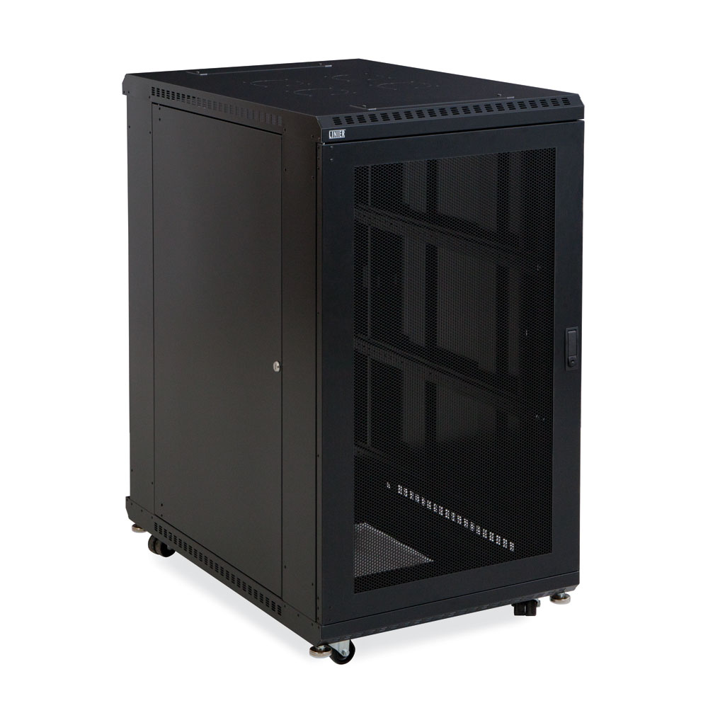 22U Server Cabinet - Vented/Vented Doors