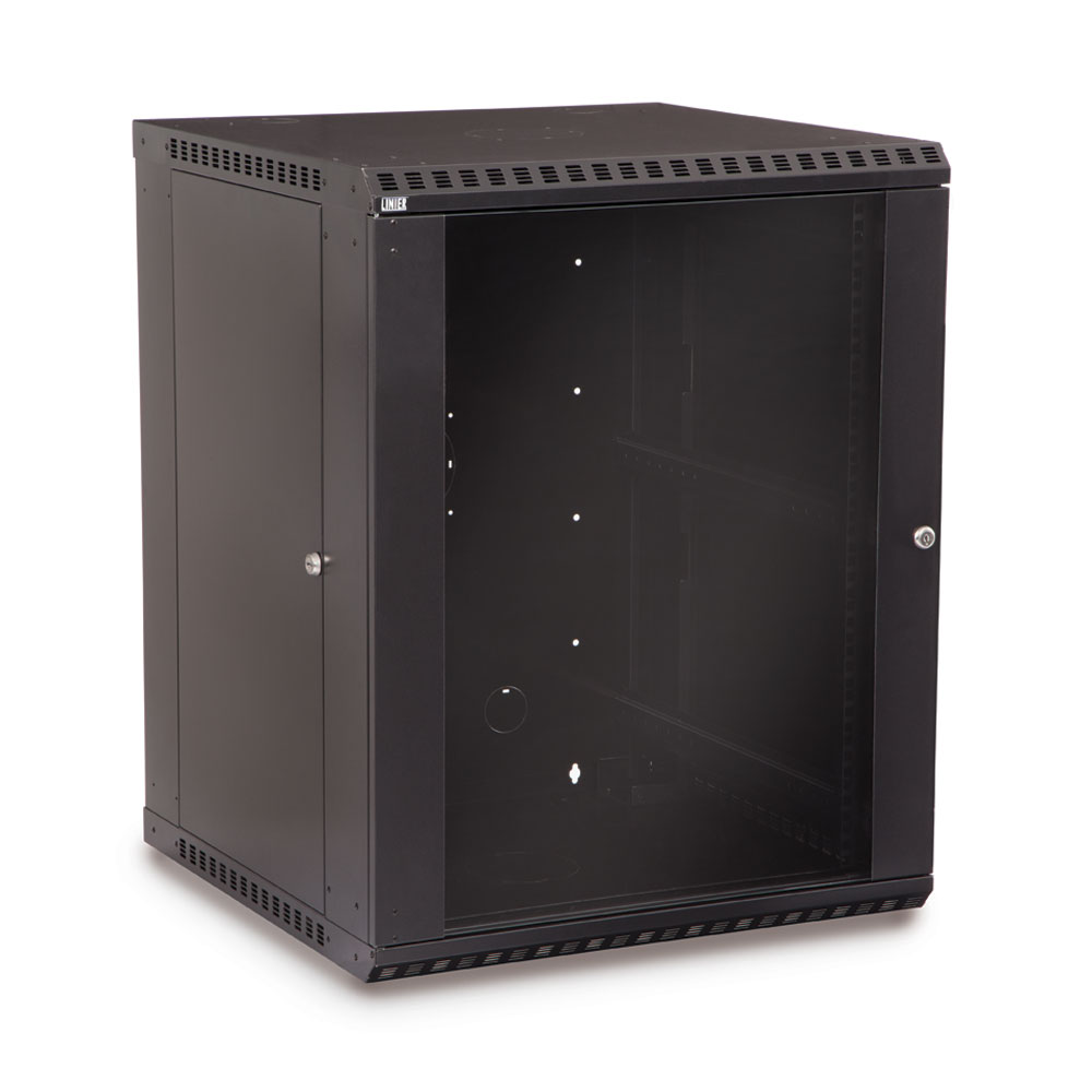 15U Fixed Wallmount Cabinet  Glass Door