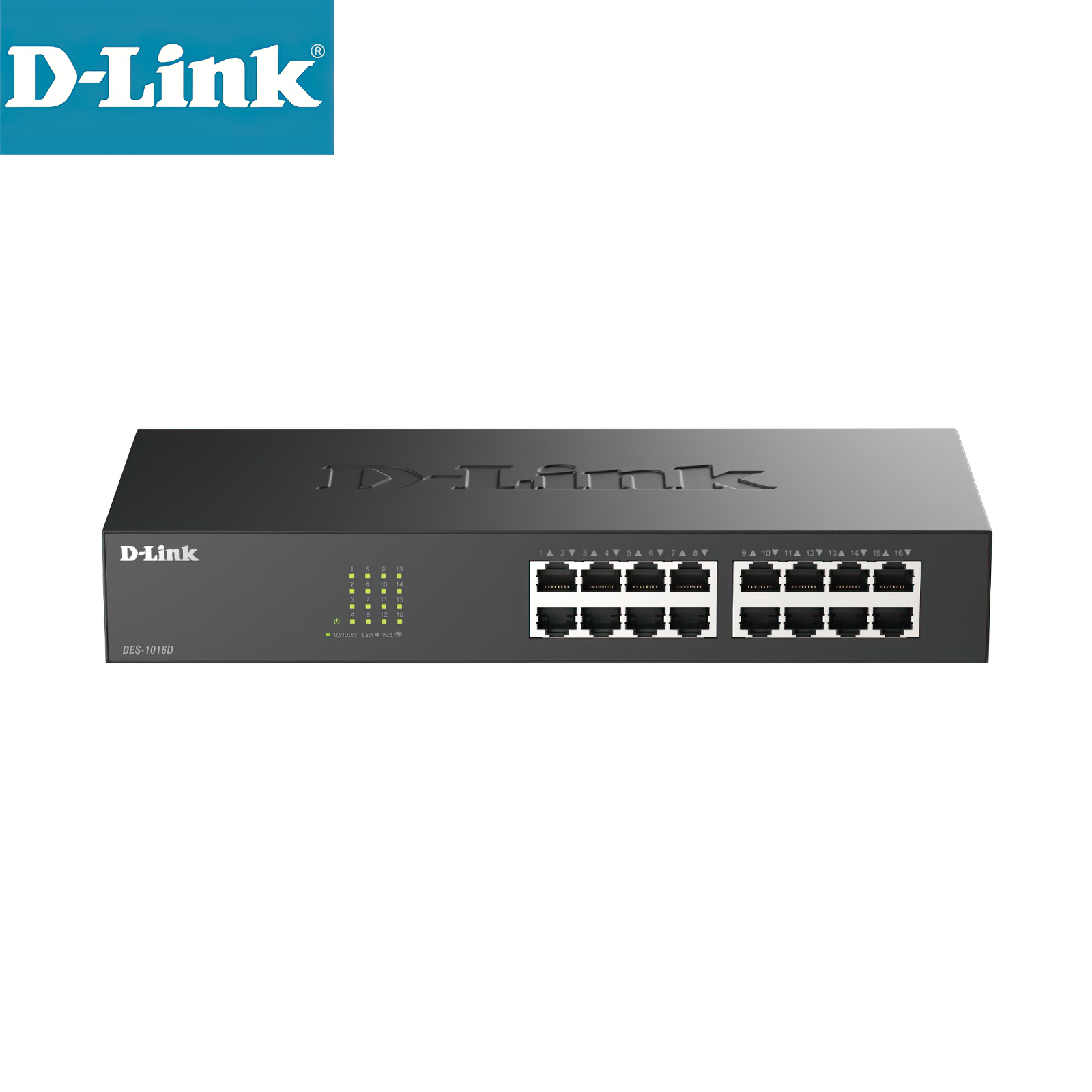 16-Port Fast Ethernet Unmanaged Desktop Switch D-Link DES-1016D