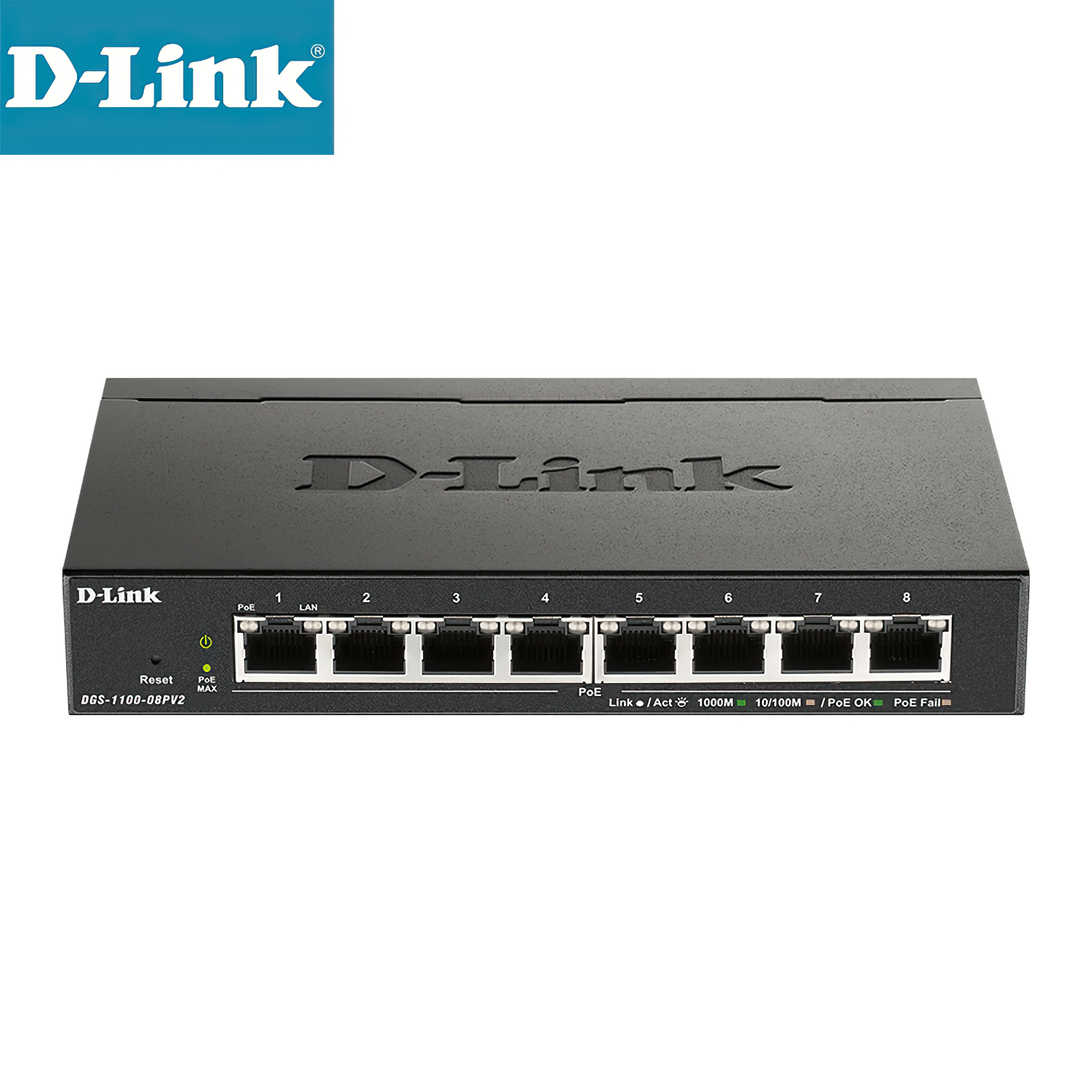 8-Port Gigabit PoE Smart Managed Switch D-Link DGS-1100-08PV2