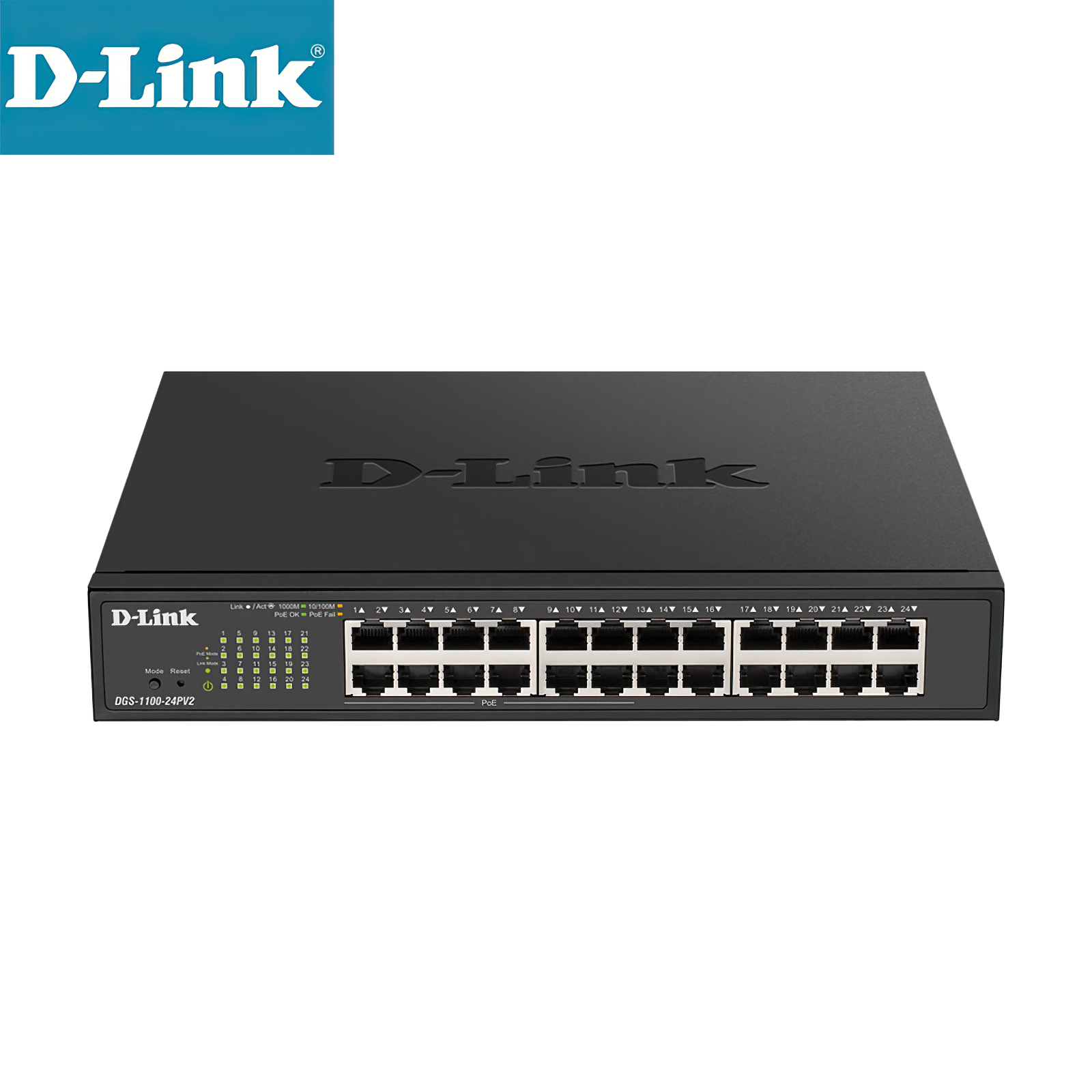 24-Port Gigabit PoE Smart Managed Switch D-Link DGS-1100-24PV2