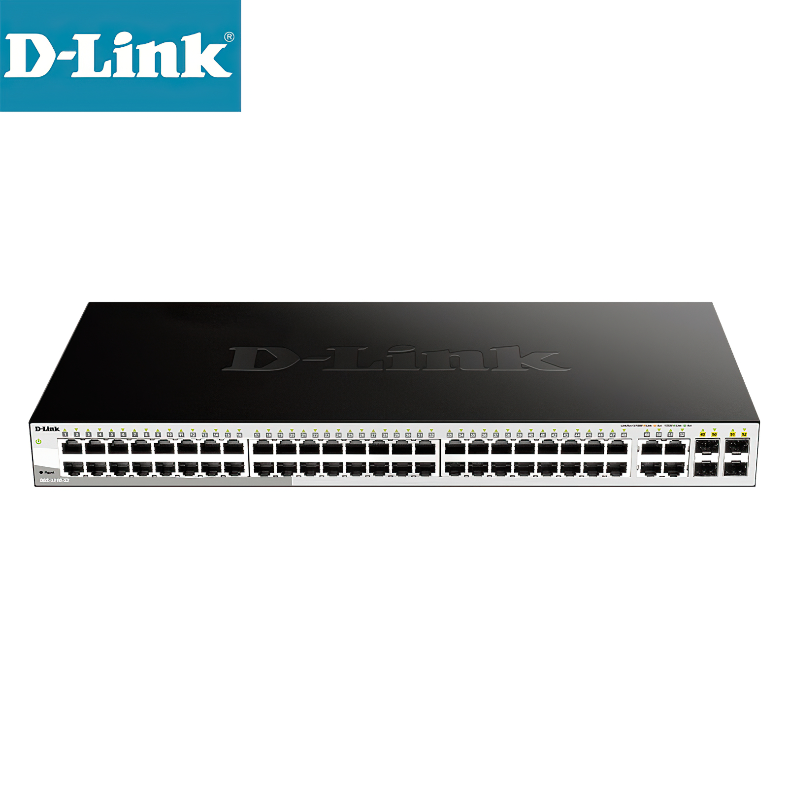 48-Port Gigabit Smart Managed Switch with 4 SFP Combo PortsD-Link DGS-1210-52