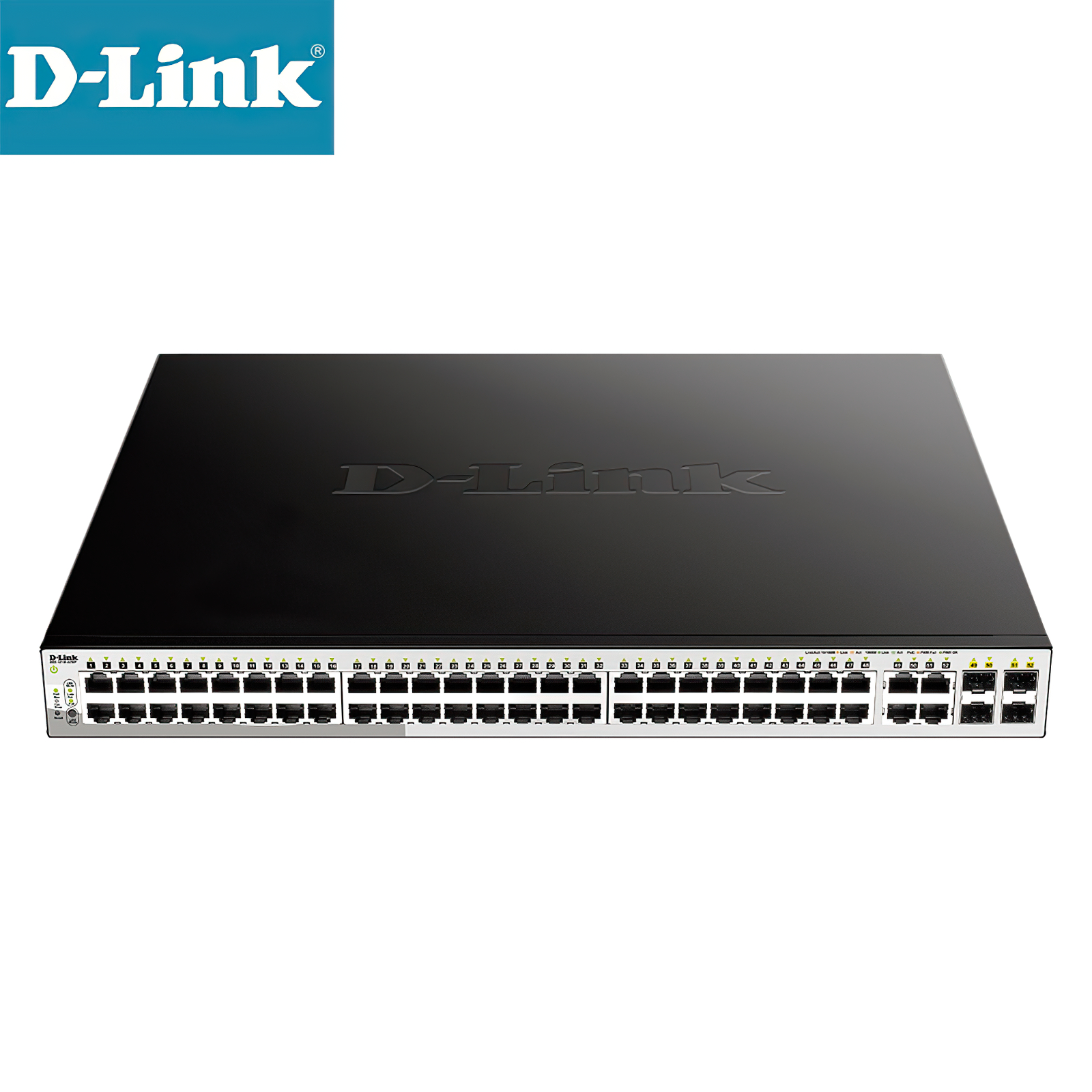 48-Port Gigabit Smart Managed PoE Switch 4 SFP Combo Ports D-link DGS-1210-52MP