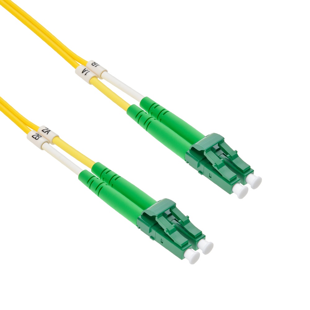 1m LC/APC LC/APC Singlemode Duplex OFNR 2.0mm Fiber Optic Patch Cable