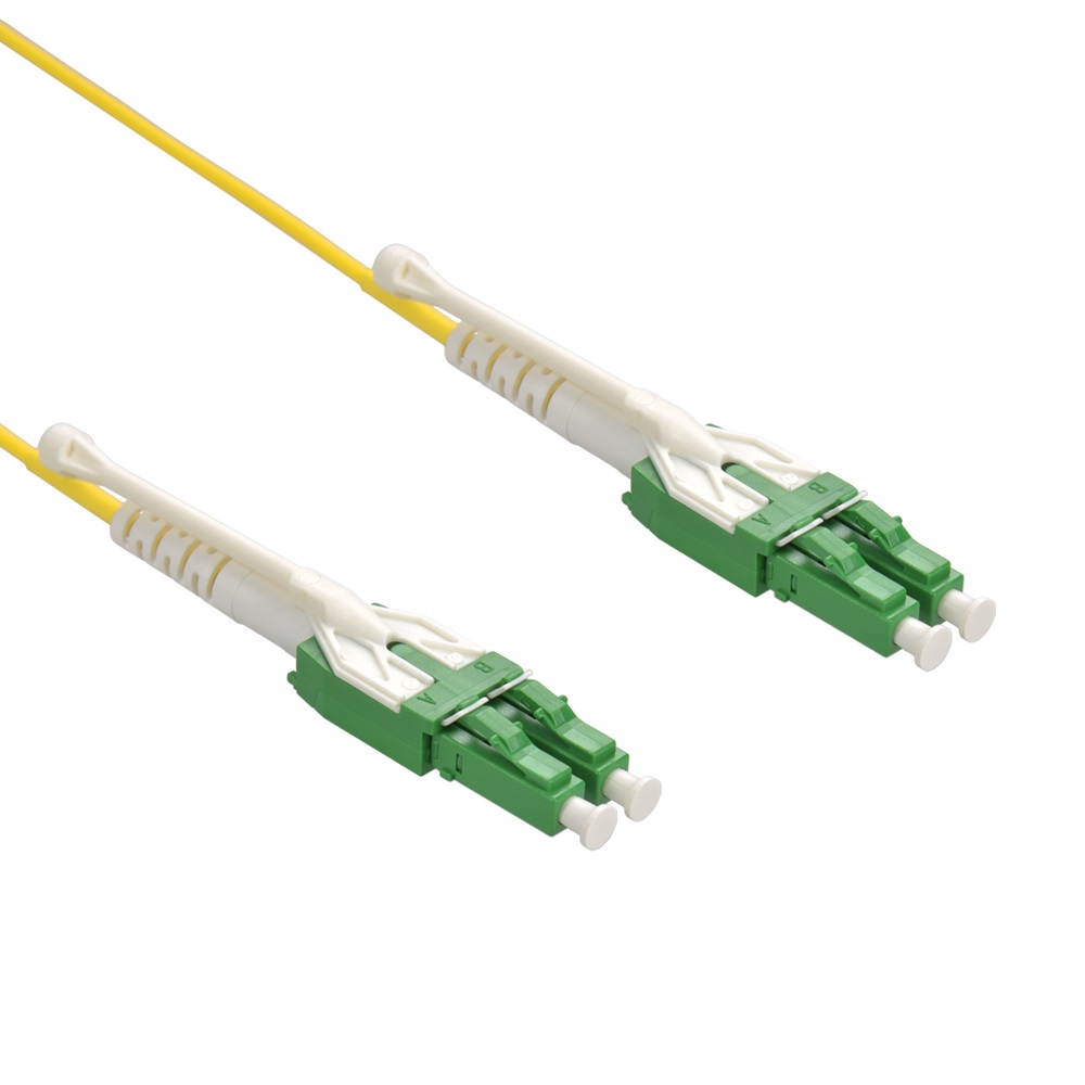 1m Uniboot LC/APC LC/APC Singlemode Duplex OFNR Fiber Optic Patch Cable