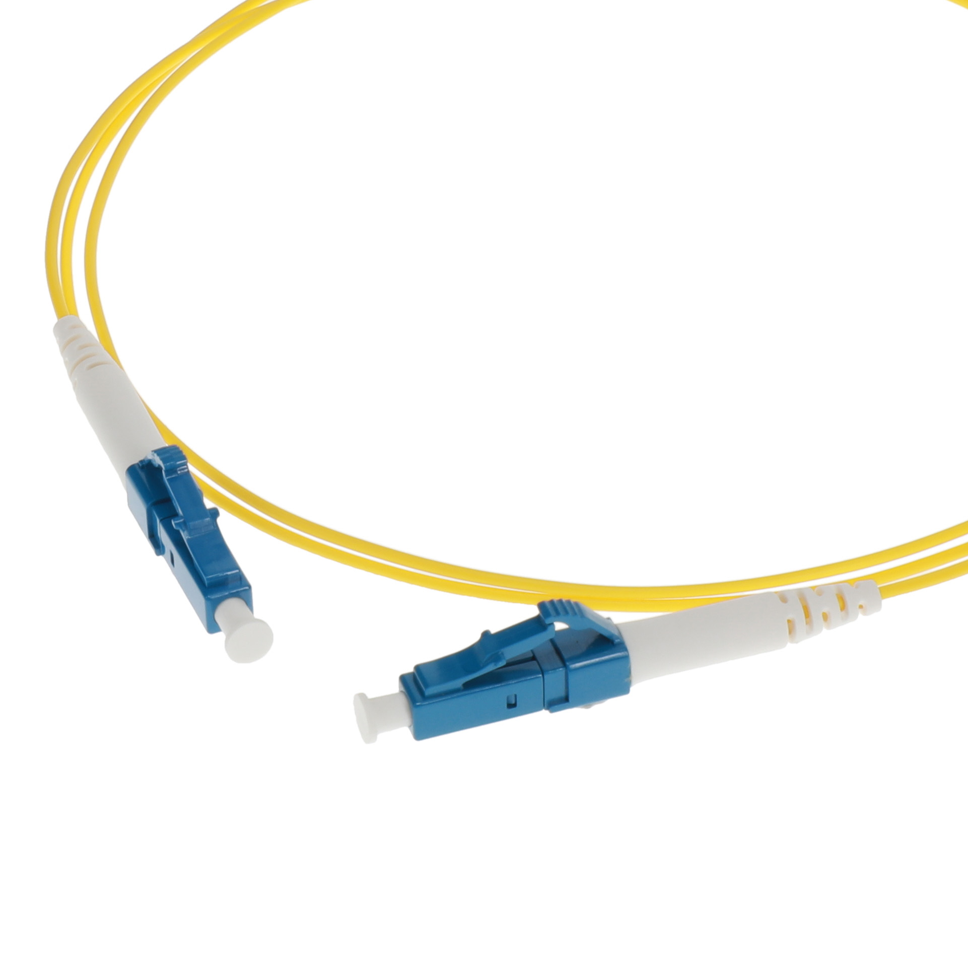 5m LC/UPC-LC/UPC Singlemode Simplex 1.2mm Slim Fiber Optic Patch Cable with Short Boot