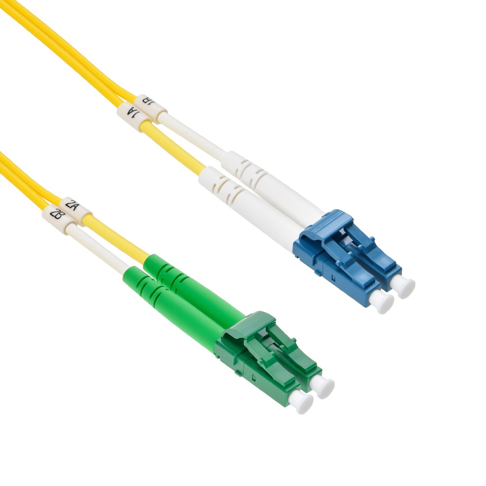 1m LC/UPC-LC/APC Singlemode Duplex OFNR 2.0mm Fiber Optic Patch Cable