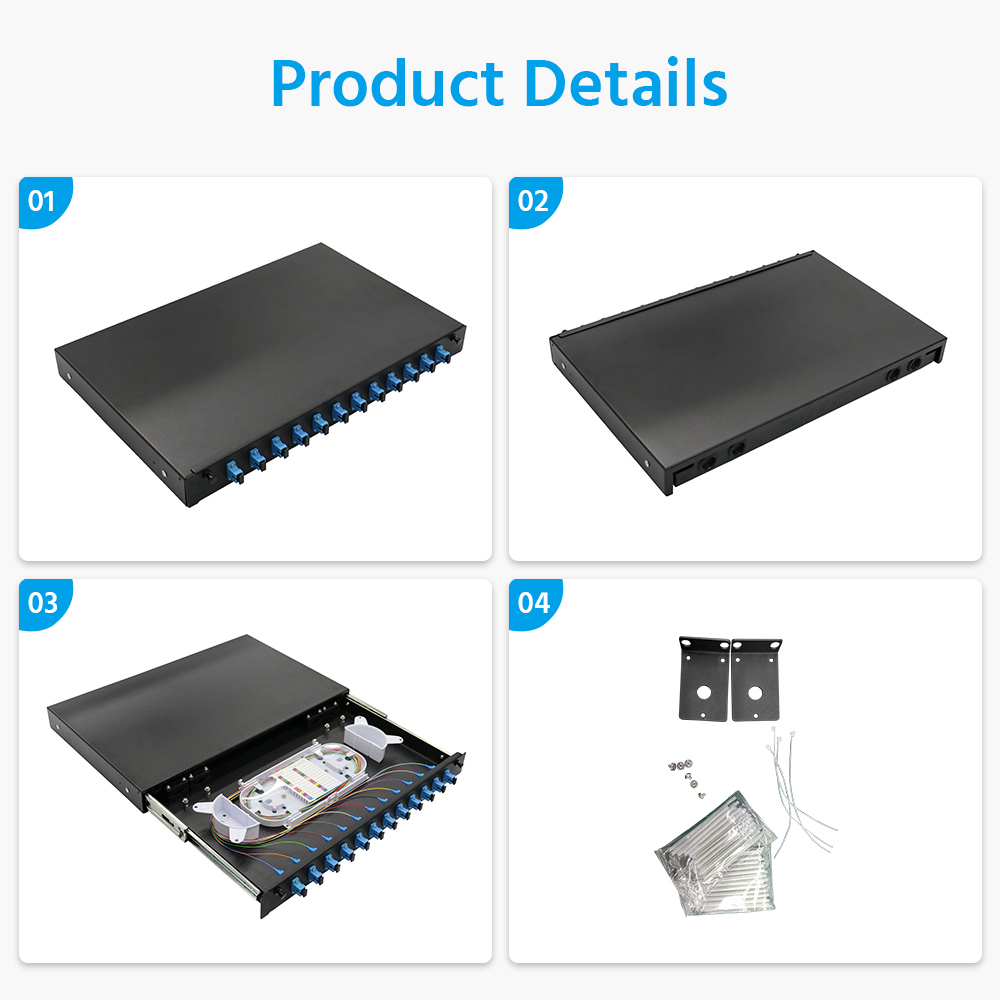 12 Port (SC) Slide Rack Mount ODF Fiber Optical Patch Panel