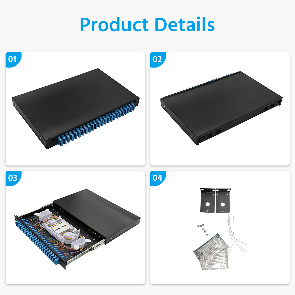 48 Port (SC) Slide Rack Mount ODF Fiber Optical Patch Panel