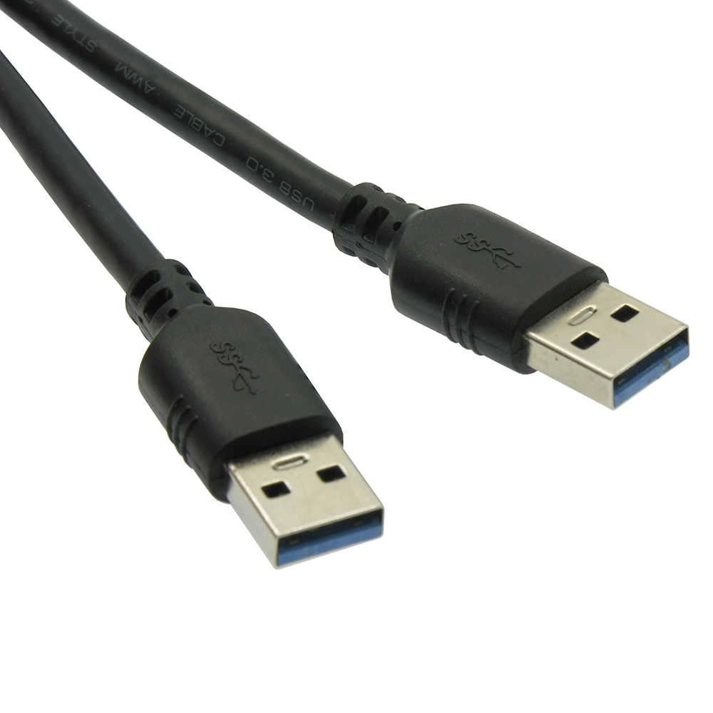 6Ft USB3.0 A-Male to A-Male Black