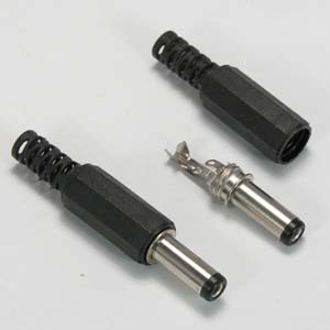 2.1mm/5.5mm  Round Plug  Solder Type