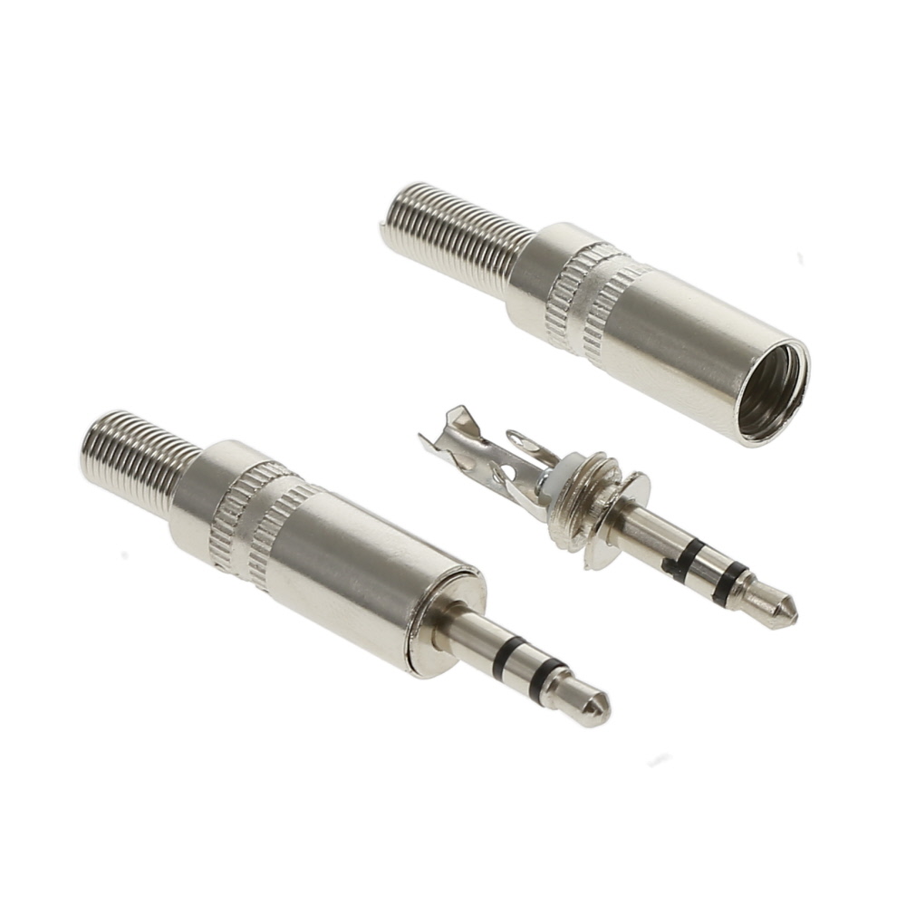 3.5mm Metal Stereo Plug Metal Housing w/Spring Wire Protection