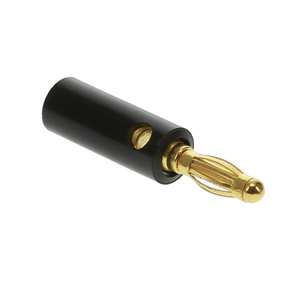 Banana Plug Gold Plated Plastic Black