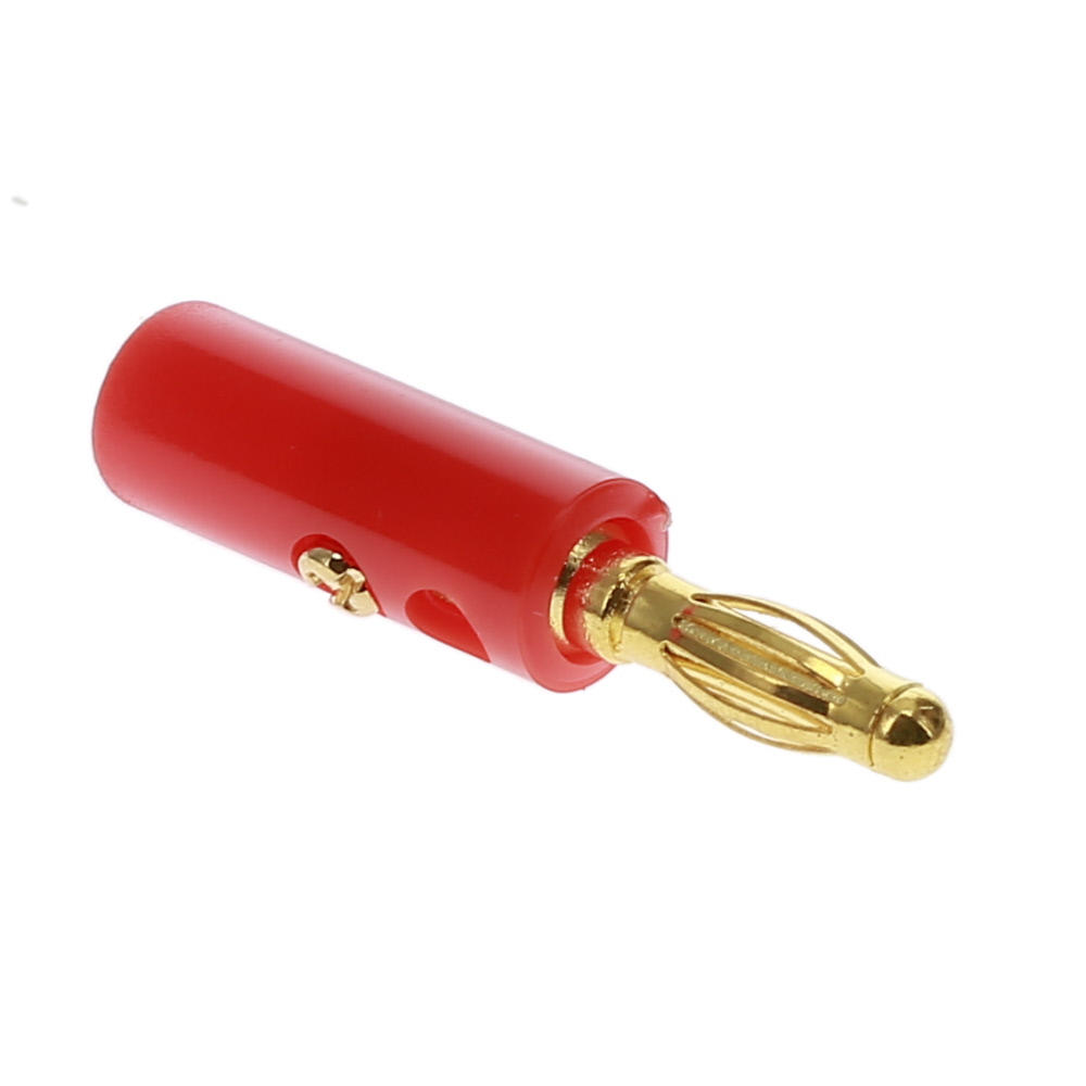 Banana Plug Gold Plated Plastic Red