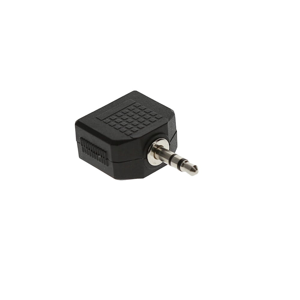 3.5mm Stereo Plug to Dual 3.5mm Stereo Jack Adapter
