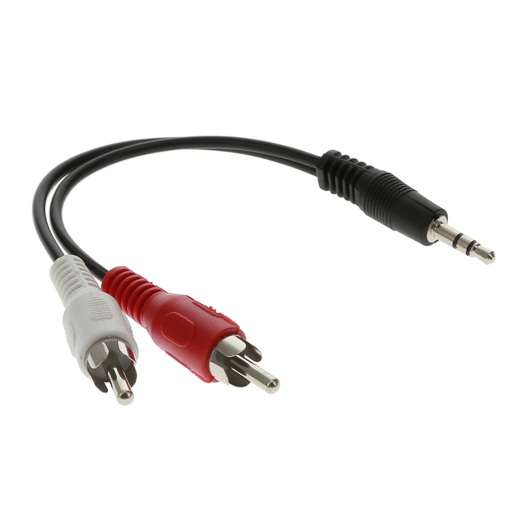 6 inch 3.5mm Stereo Plug to 2xRCA-M Cable