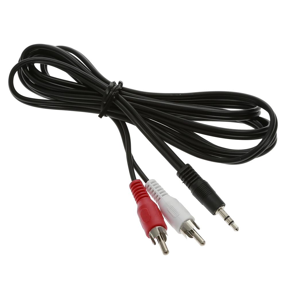 6Ft 3.5mm Stereo Plug to 2xRCA-M Cable