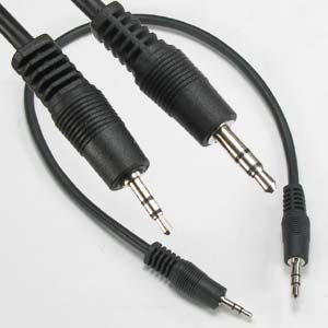 1Ft 3.5mm Stereo-M/2.5mm Stereo-M Speaker/Headset Cable