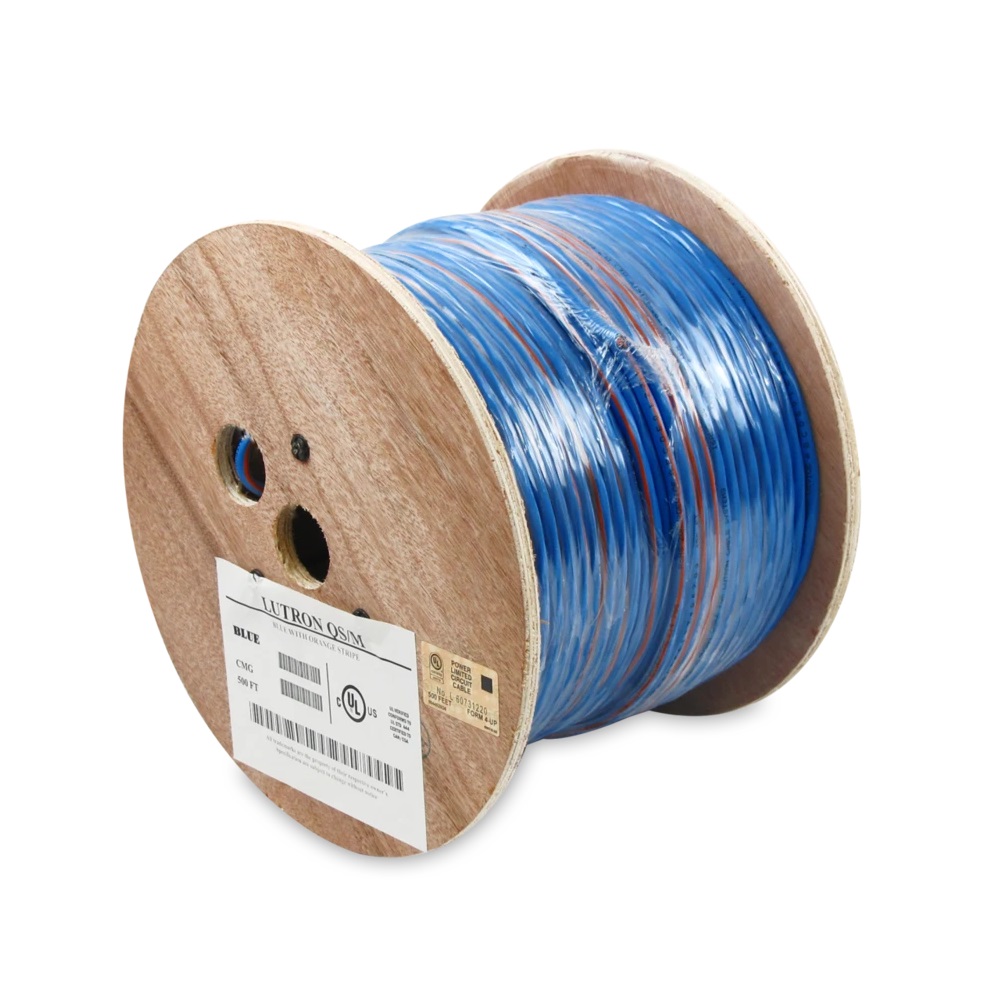 1000Ft 1P 22AWG/2C w/ Shield & Drain + 1P 16AWG/2C Lutron Cable QS Series, UL Listed