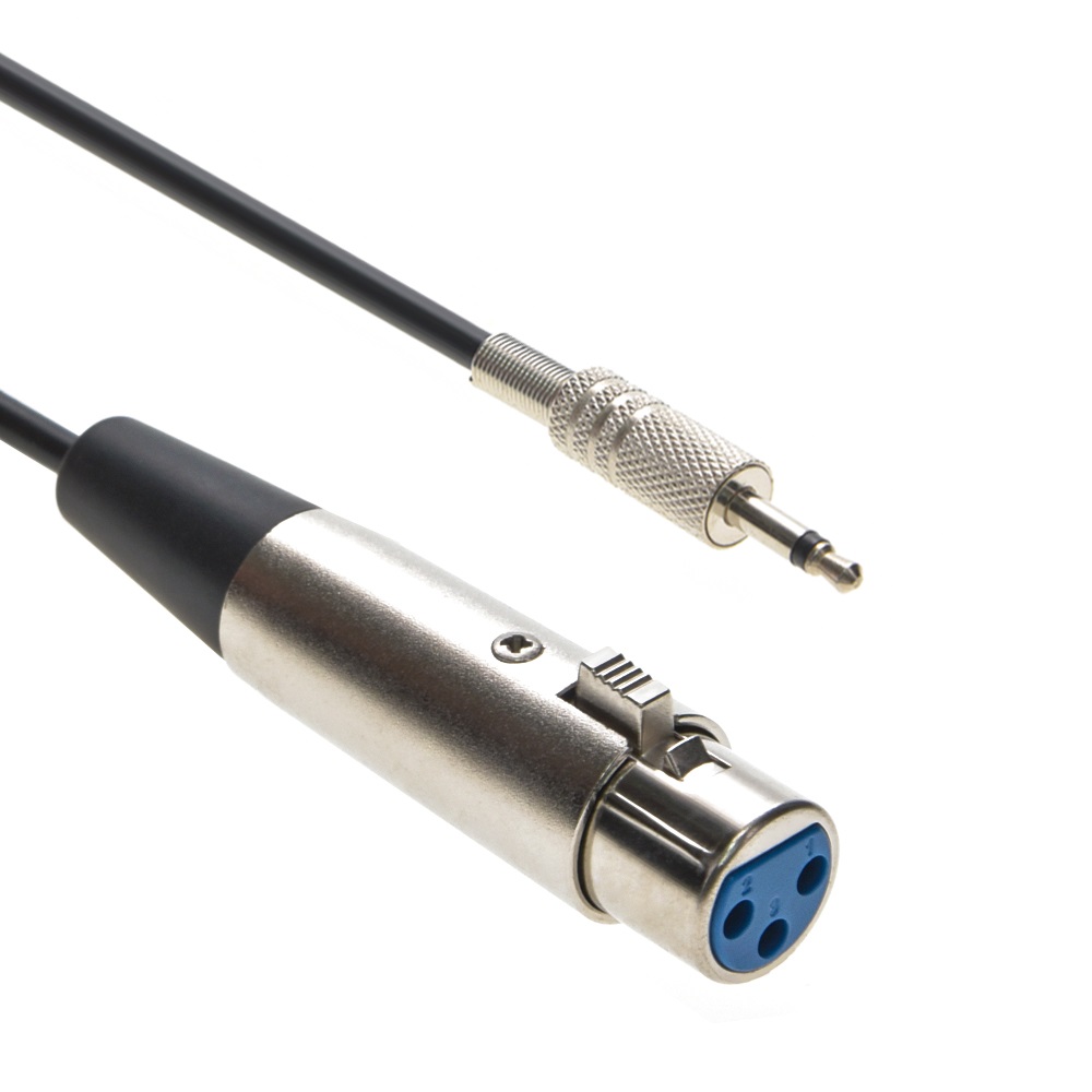 6Ft XLR Female to 3.5mmm Mono Male Cable