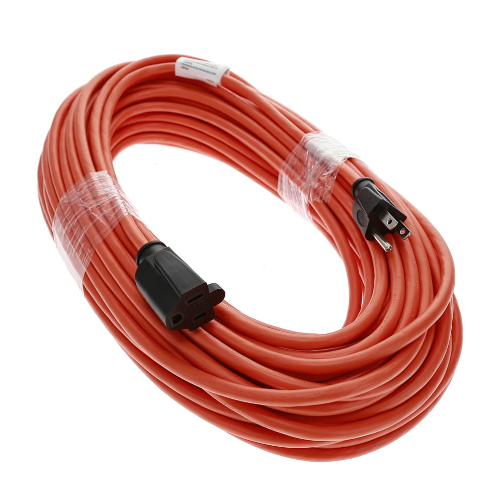 100ft 16/3 SJTW Orange Extension Cord,Black Plug