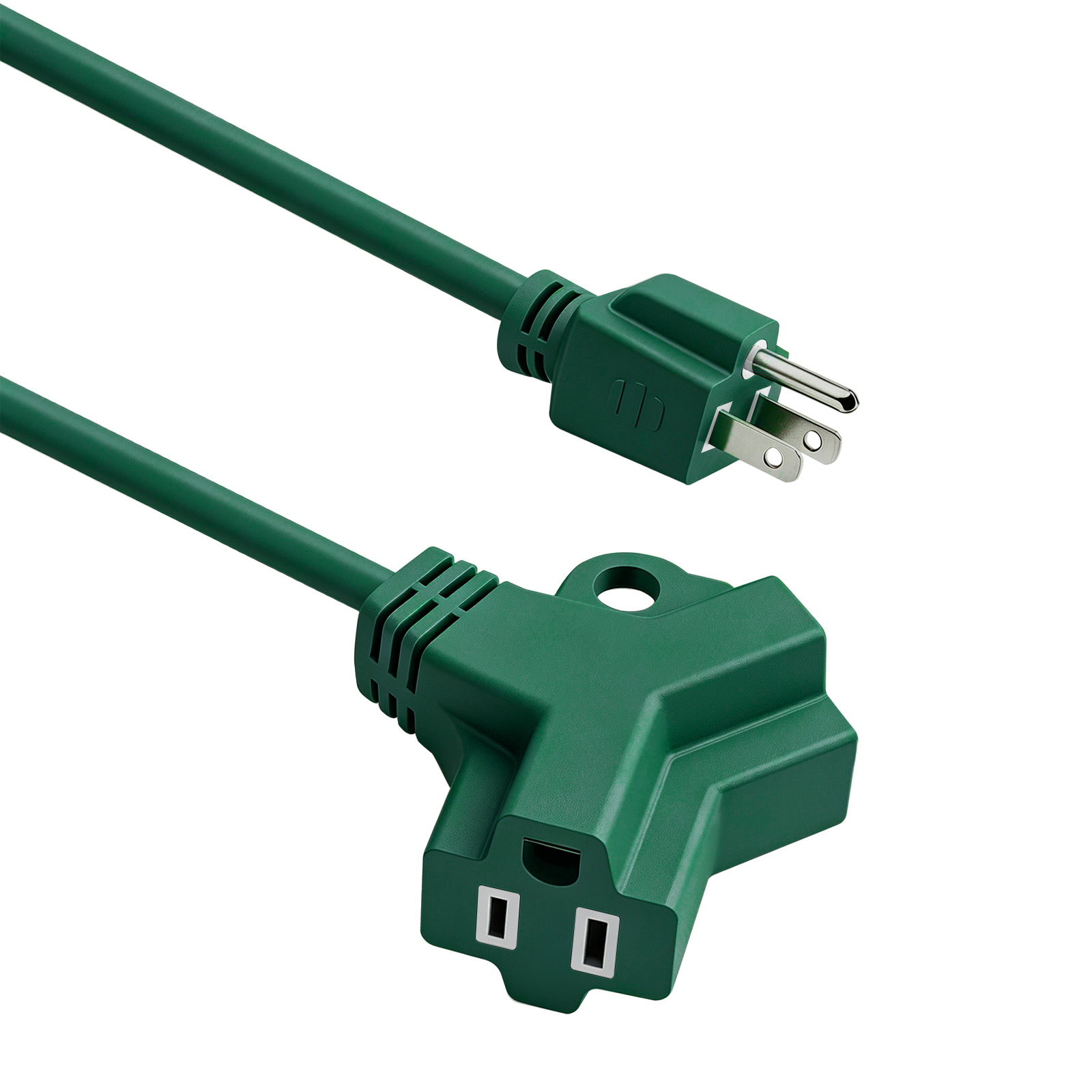 25Ft 16/3 SJTW 2-Outlet Indoor/Outdoor Power Extension Cord Green