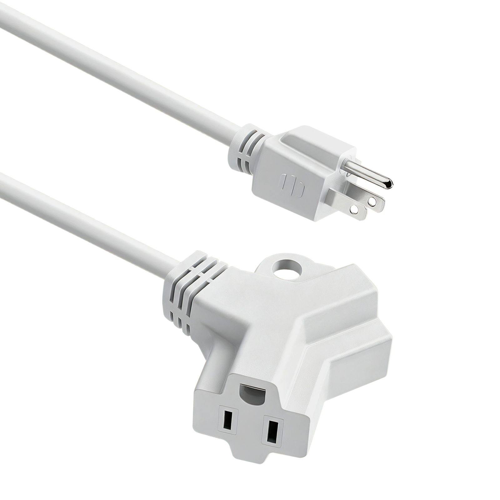 25Ft 16/3 SJTW 2-Outlet Indoor/Outdoor Power Extension Cord White
