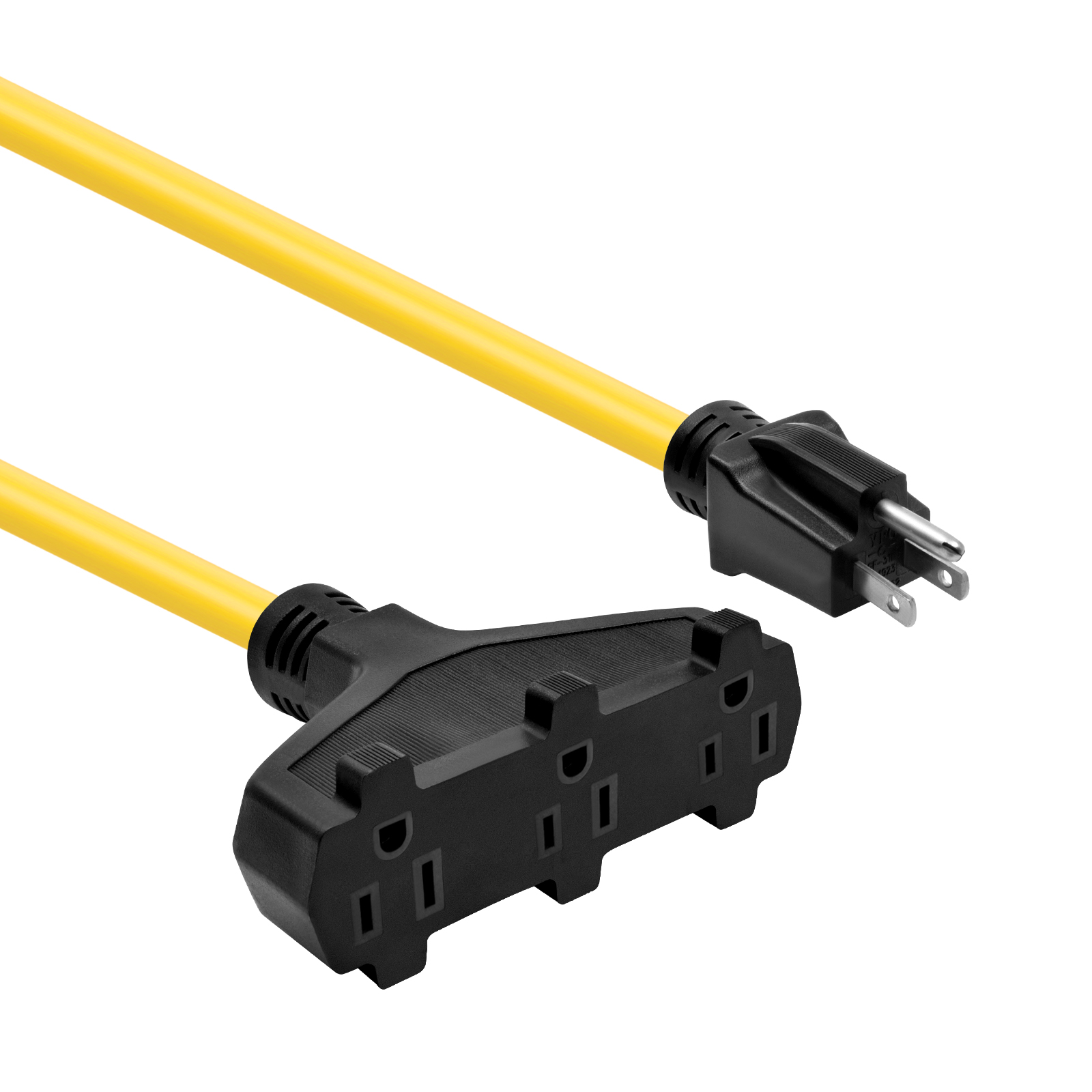 100Ft 3-Outlet Power Extension Cord SJTW 14/3 Yellow