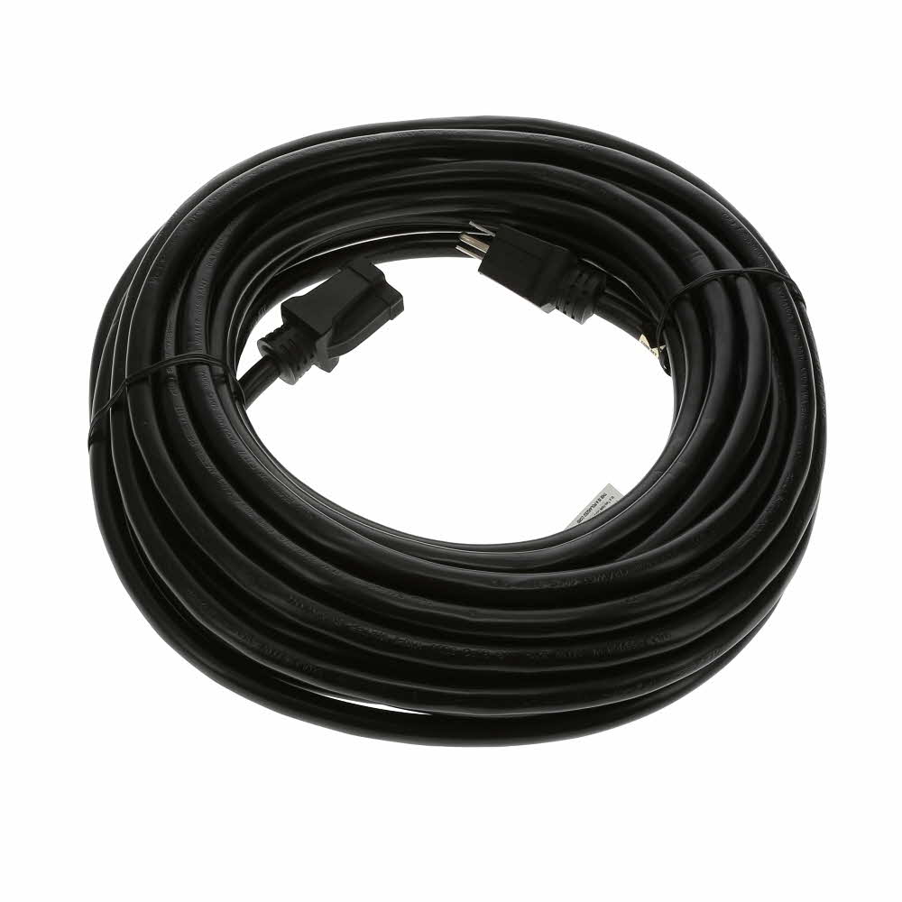 50Ft  Heavy Duty Black Power Extension Cord  SJTW 12/3 AWG