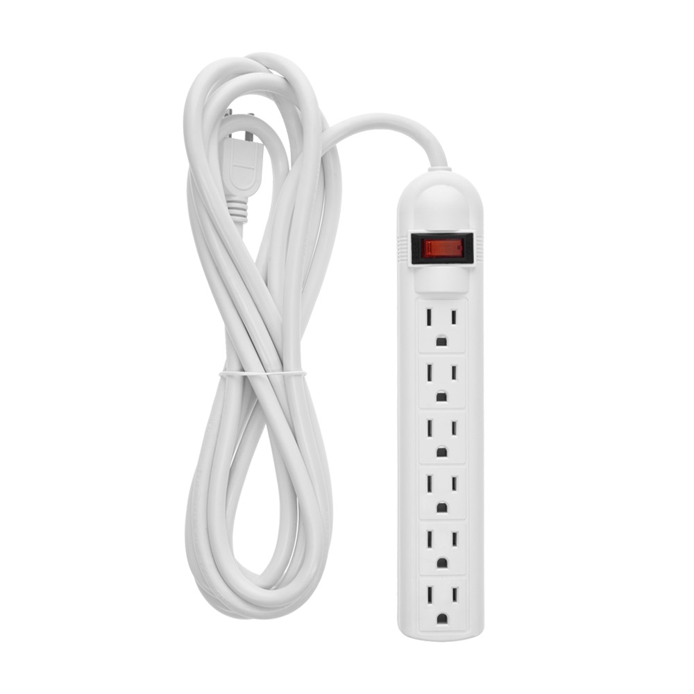 6Ft 6-Outlet Surge Protector 14AWG/3, 15A, 90J