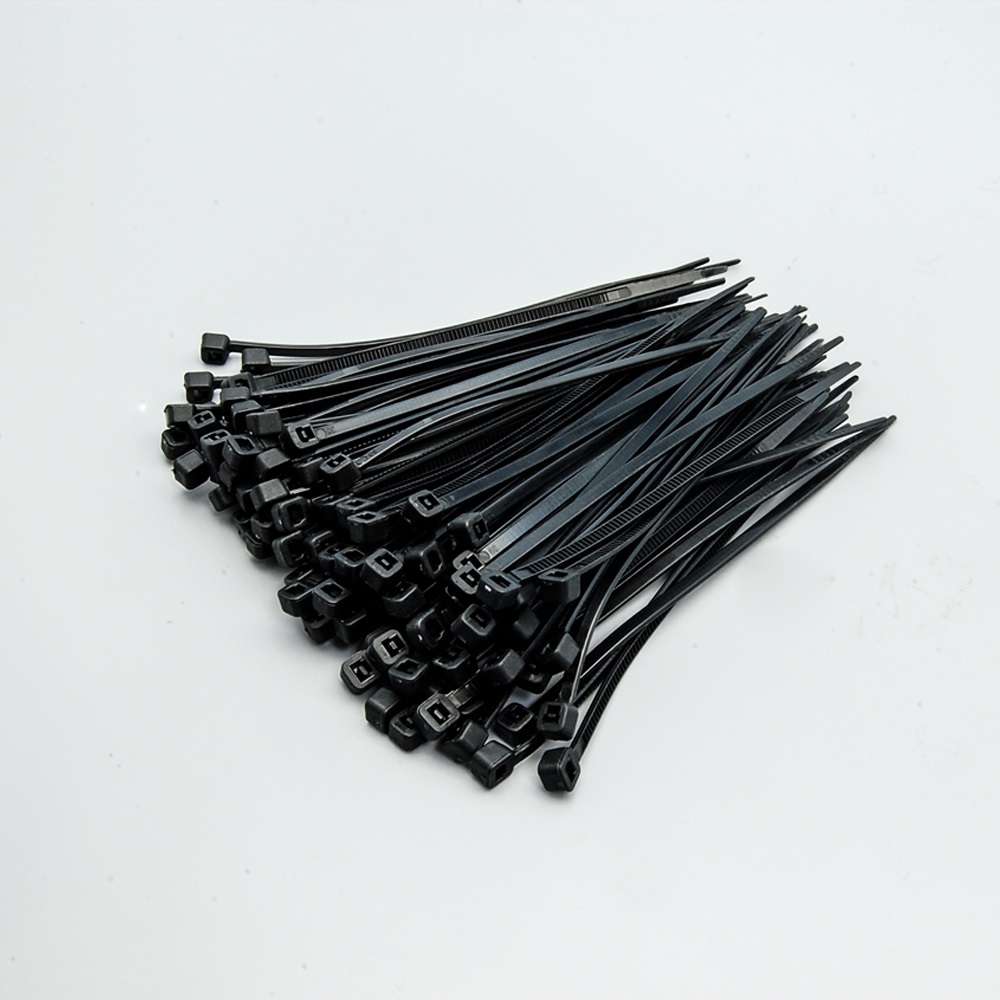 4" Nylon Cable Tie 18lbs Black 100pk