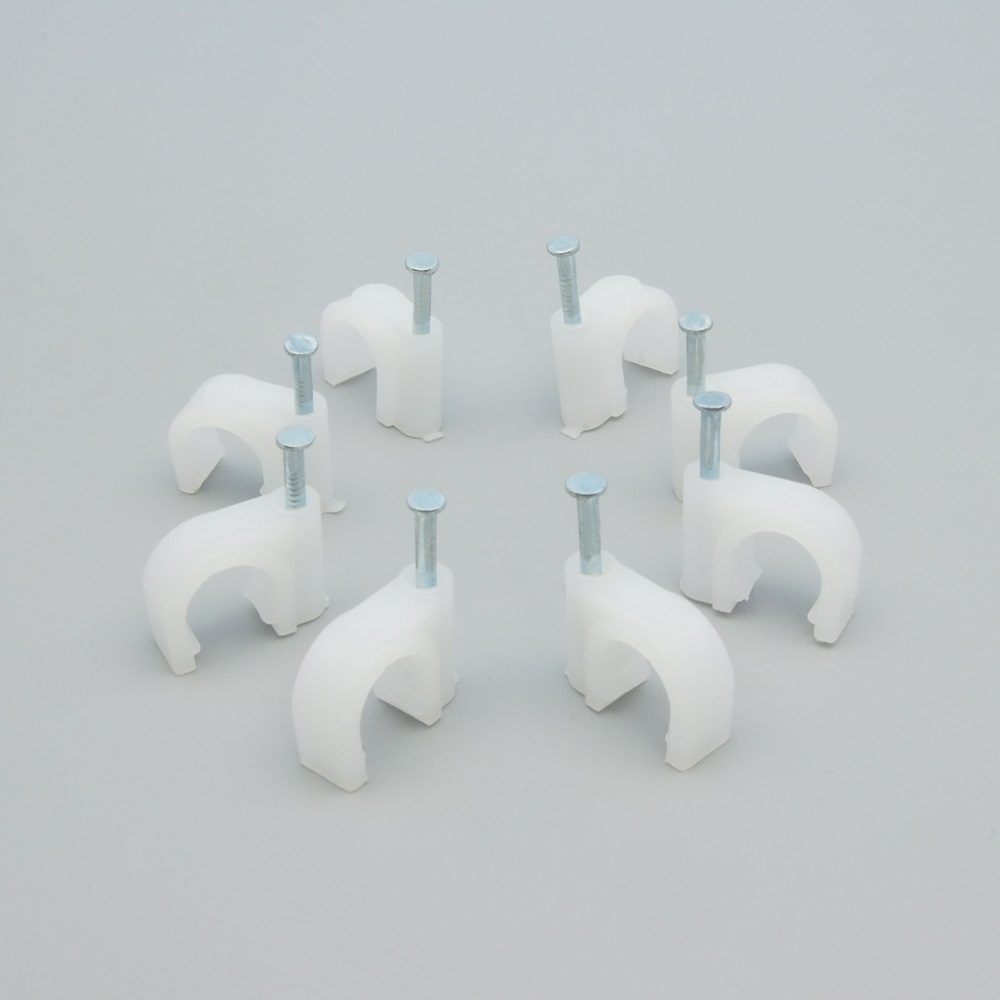 Nail-in Clip for RG59 White 100pack